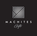 Machites gifts logo white on black background